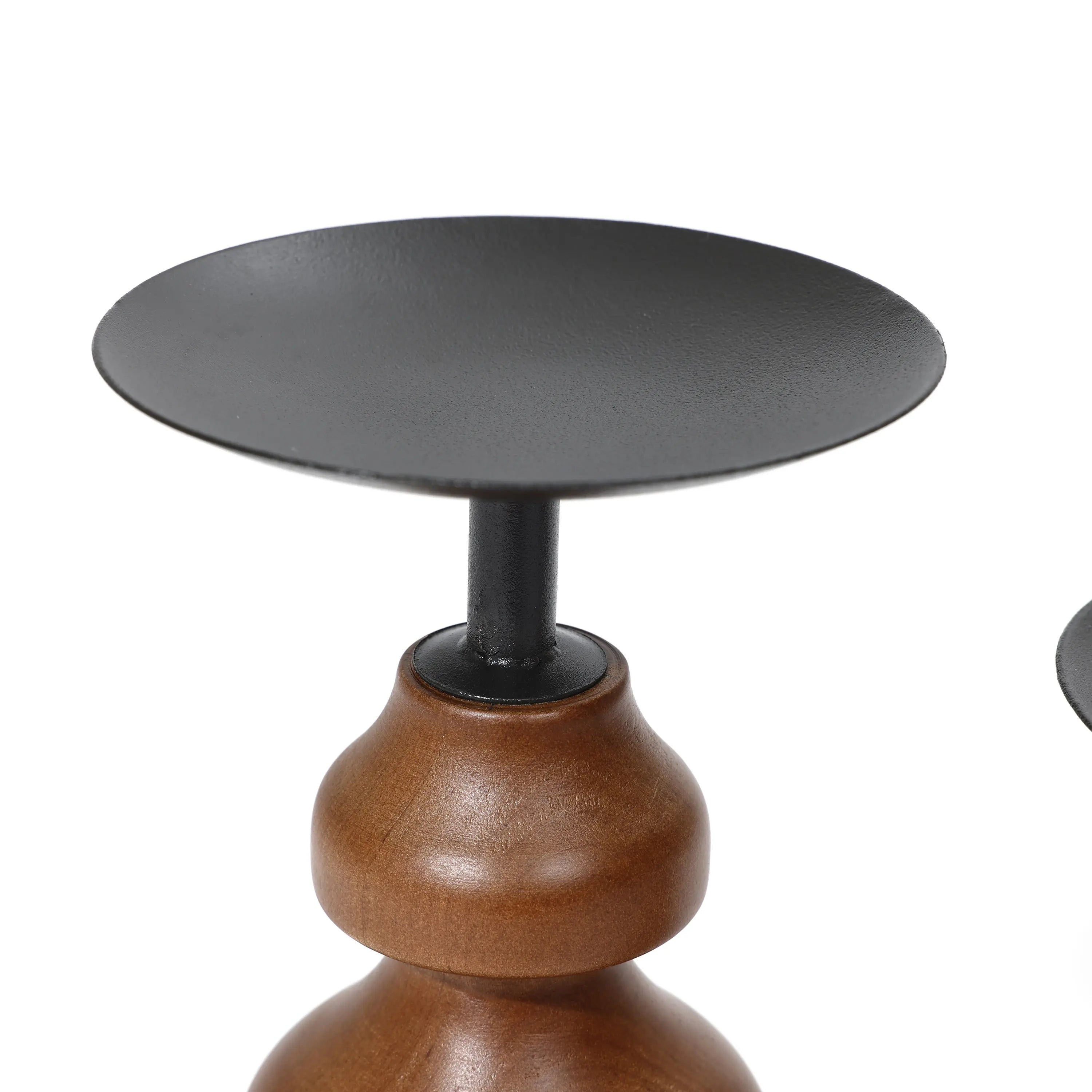 Wood Candle Holder Set of 2 - Image 6