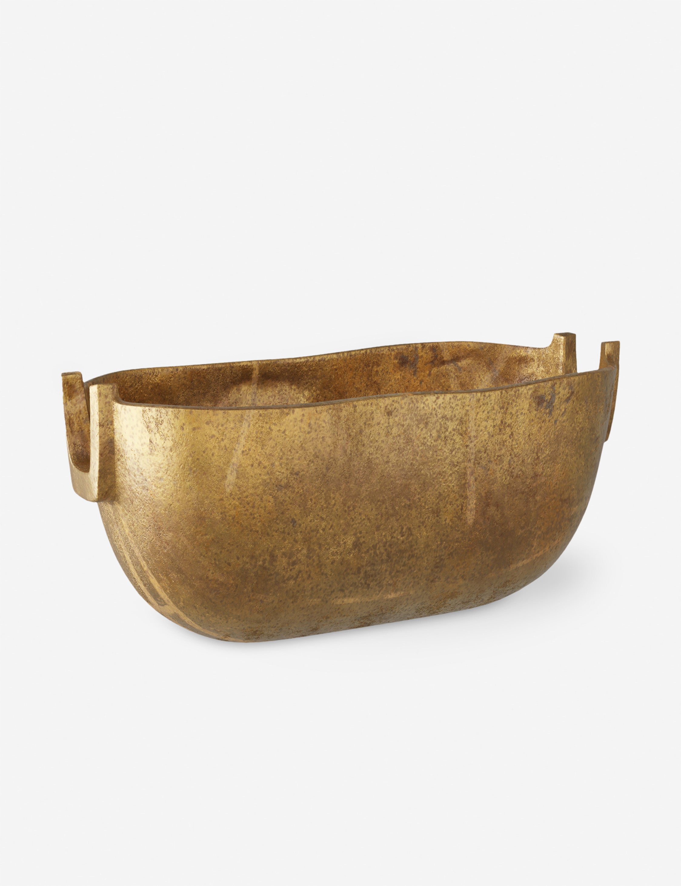 Organic Modern Carved Centerpiece - Gold - Image 2