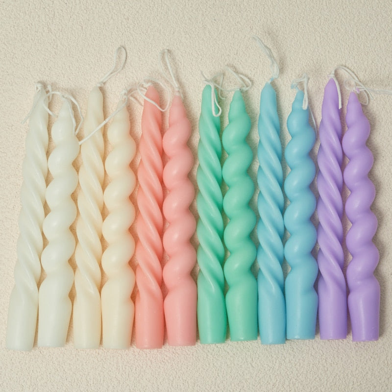 Candy Cane Spiral Candles 2Pc Set - Image 5