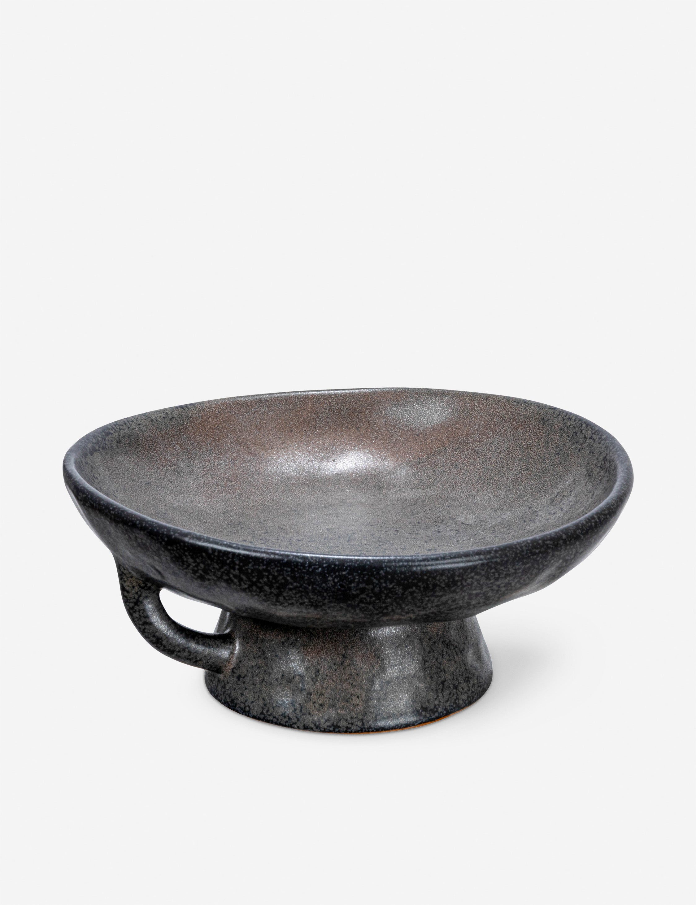 Sculptural Stoneware Bowl - Black - Image 3