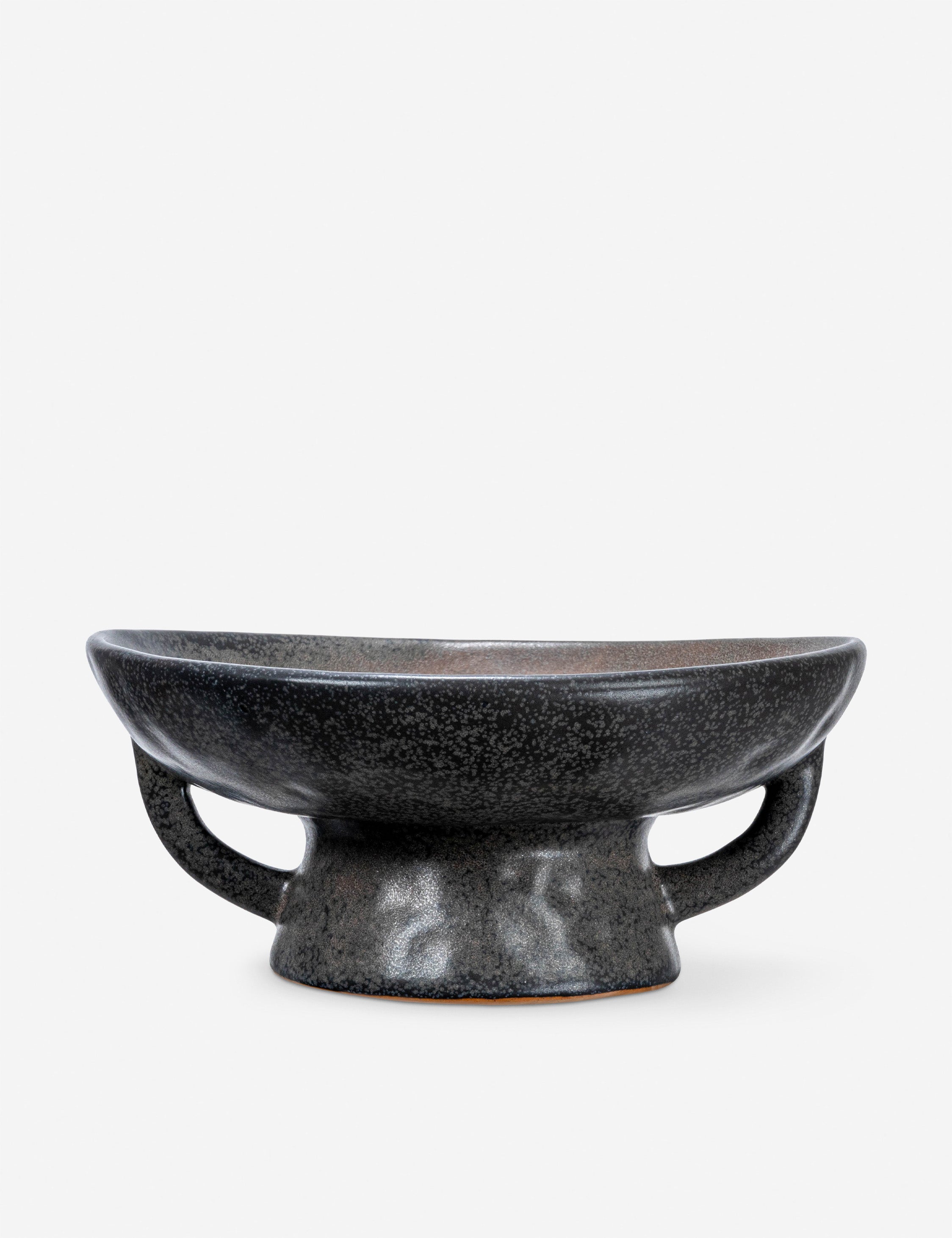 Sculptural Stoneware Bowl - Black - Image 2
