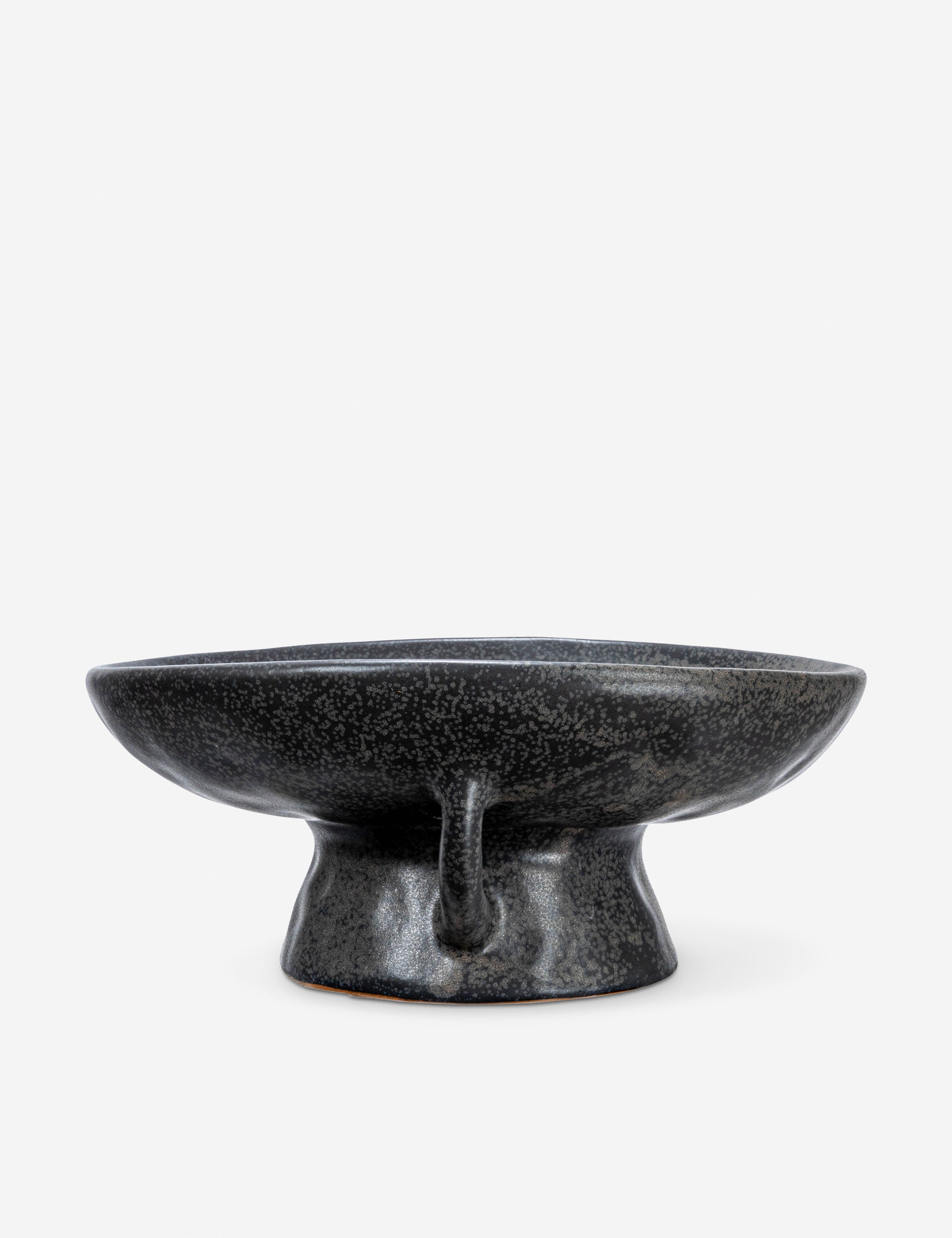 Sculptural Stoneware Bowl - Black - Image 4