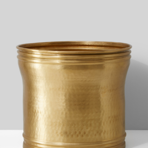 Brass-Look Antique Aluminum Planter