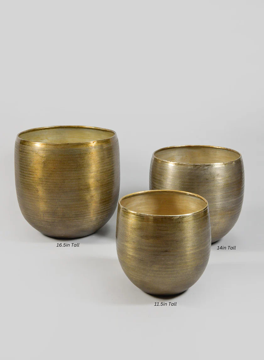 Zinc Cachepot Planter - Image 2