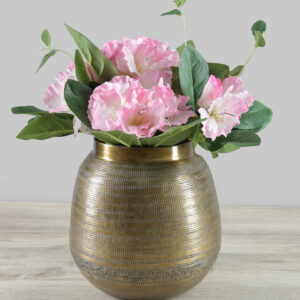 8in Tall Antique Gold Collar Zinc Planter