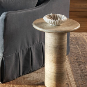 Decorative Marble Catchall - White