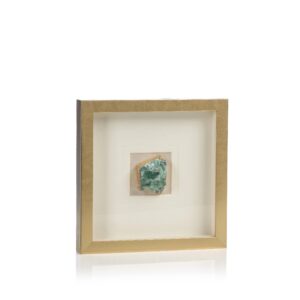 Gold Framed Emerald Crystal Wall Art