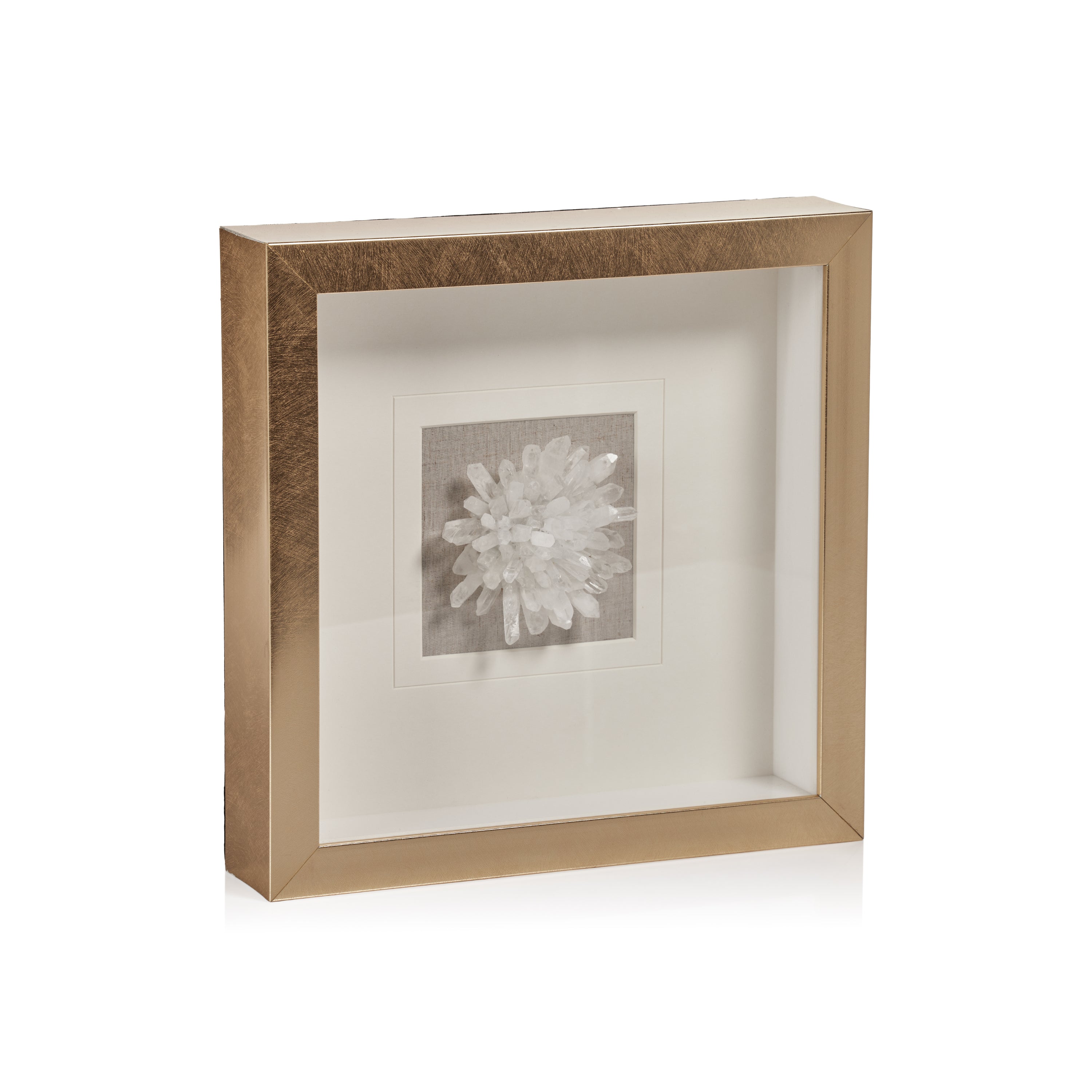 Gold Framed Clear Crystal Wall Art - Image 2