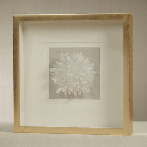 Gold Framed Crystal Flower Wall Art