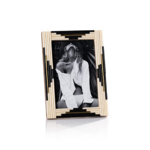 Piped Resin and Brass Inlaid Photo Frame