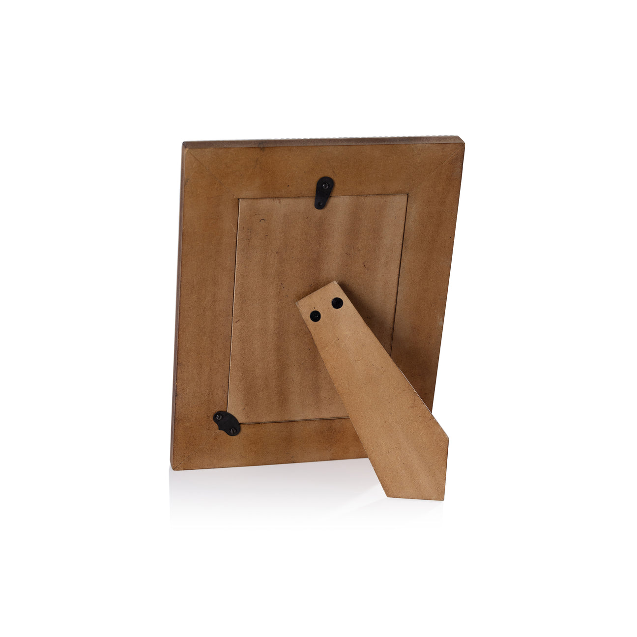 Ribbed White Resin Photo Frame with Brass Inside Border - Image 4