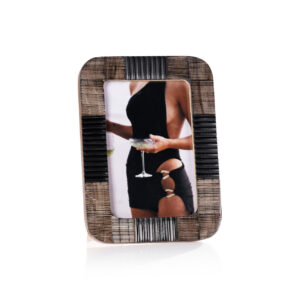 Black Chiseled Horn Photo Frame