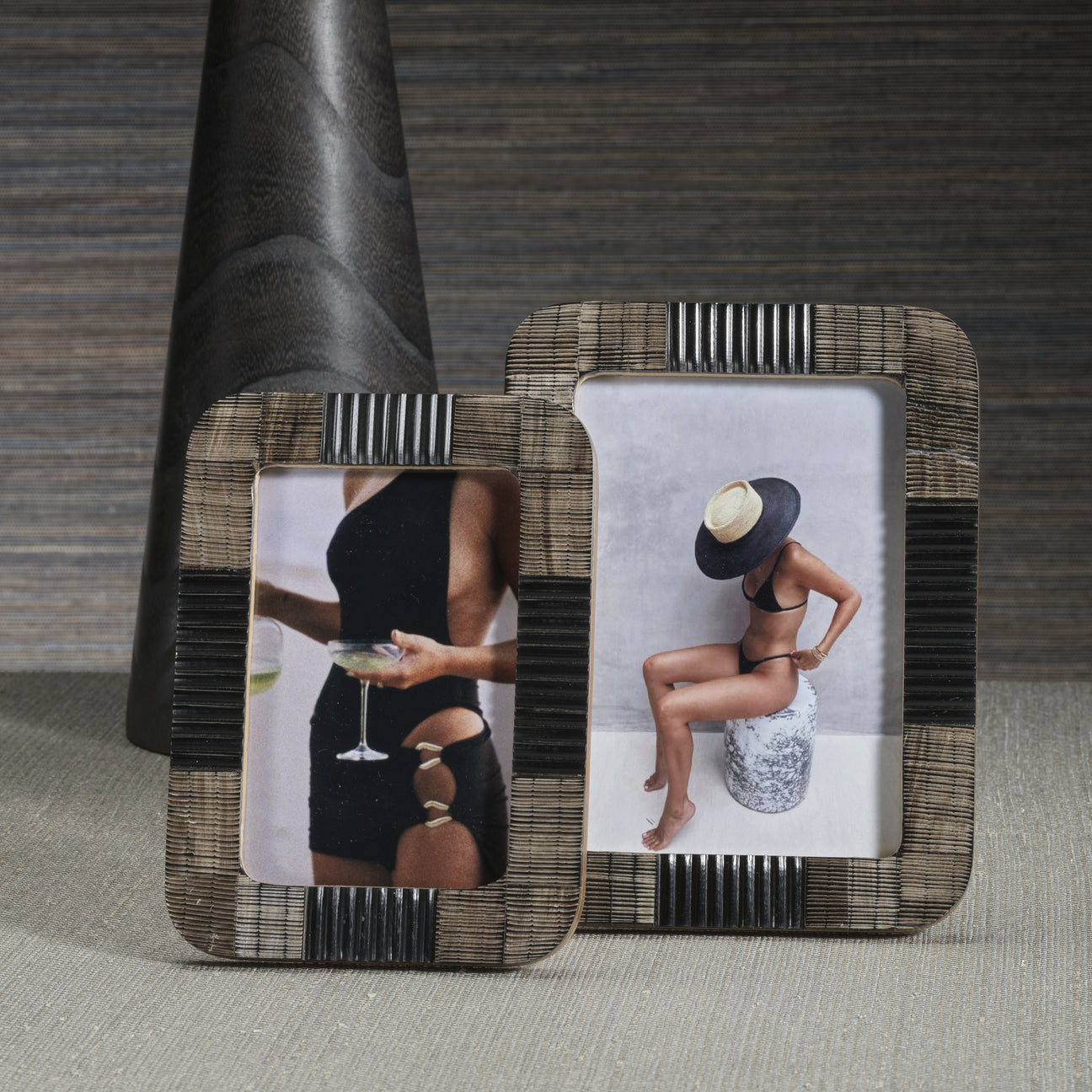 Black Chiseled Horn Photo Frame - Image 2