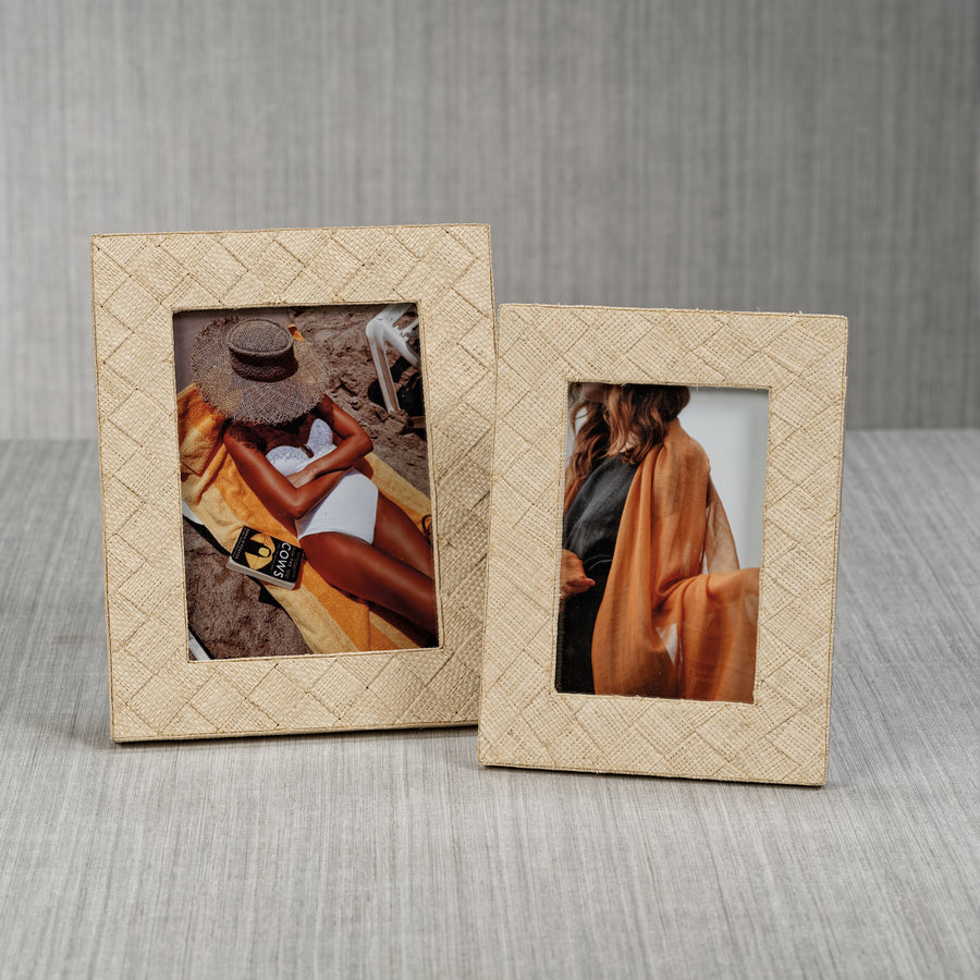 Natural Woven Raffia Photo Frame - Image 2