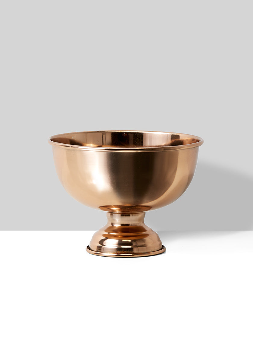 7in Wide Copper Flower Compote Bowl Case of 12 - Image 2